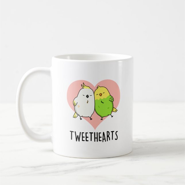 Taza De Café Tinearts Funny Love Birds Pun (Izquierda)