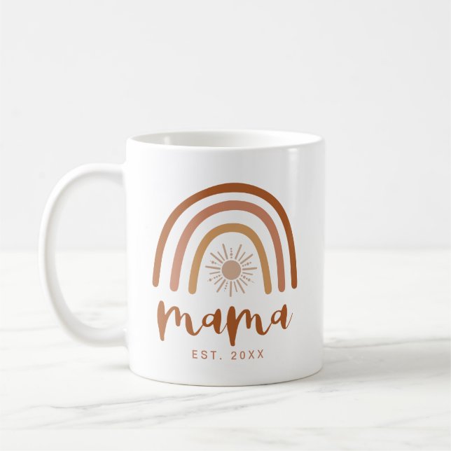Taza De Café TINLEY Mama Estableció El Arcoiris De Terracota (Izquierda)