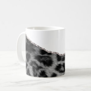 Taza De Café Tinta Alcohólica Abstracta Plata Naval Brillante