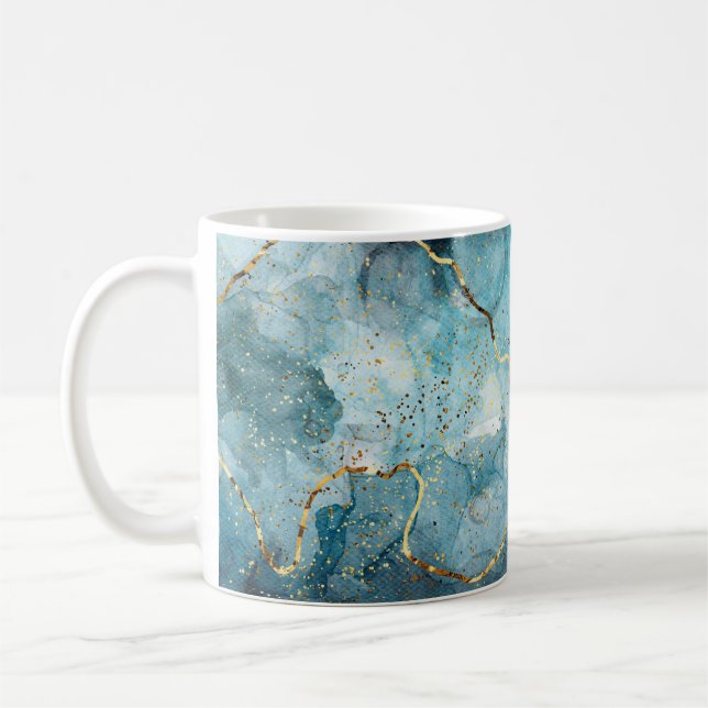 Taza De Café Tinta azul de alcohol (Izquierda)