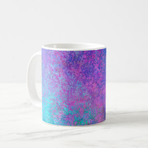 Taza De Café Tinta de alcohol arcoiris, resplandeciente resumen