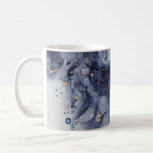 Taza De Café Tinta de alcohol azul oscuro