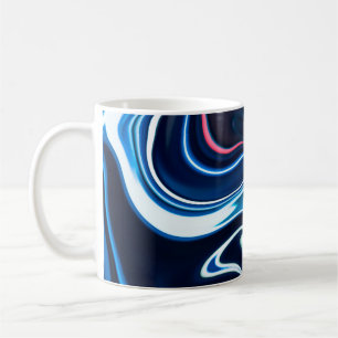 Taza De Café Tinta de mármol colorida. Textura de patrón de már