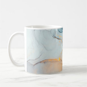 Taza De Café Tinta, pintura, abstracto. Cierre de la pintura. C