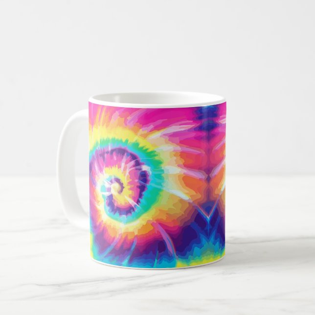 Taza De Café Tinte de Corbata Hippie (Anverso izquierdo)