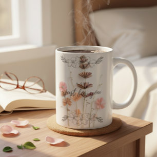 Taza De Café Tinte personalizado rosa floral "UN REGALO solo pa