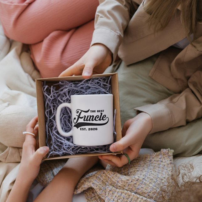 Taza De Café Tío a ser embarazo divertido Funcle (uncle to be pregnancy coffee mugs black and white baby reveal best uncle ever first time uncle funny)
