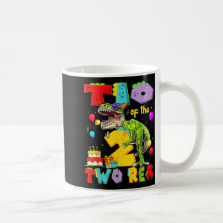 Taza De Café Tío de los dos rex cumpleaños de 2 años niño dinos