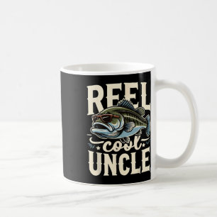 Taza De Café Tío divertido genial del carrete pescando tío del