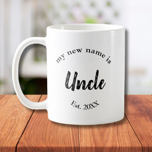 Taza De Café Tío Est Año Negro Nuevo Anuncio de Bebé