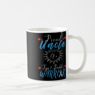 Taza De Café Tío Orgulloso De Un Guerrero Con Diabetes Tipo 1 C