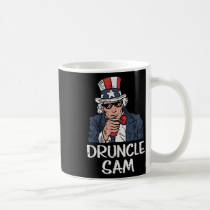 Taza De Café Tío Sam Borracho Cerveza Divertida Tío Sam Fiesta