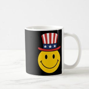 Taza De Café Tío Sam Cara Sonriente Patriótico Americano Usa 4t