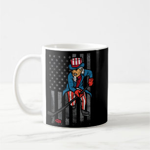 Taza De Café Tío Sam Hockey sobre Hielo Bandera de América 4 de