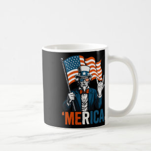 Taza De Café Tío Sam Merica Rock Gracioso 4 De Julio Estadounid