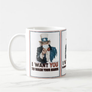 Taza De Café Tío Sam "Quiero Que" Pare Esta Pandemia