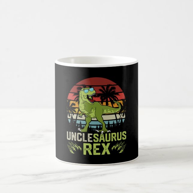 Taza De Café Tíoesarurus Rex | Diseño Fresco de Dinosaurio Retr (Centro)