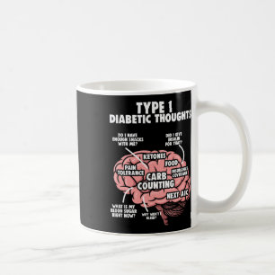 Taza De Café Tipo 1 Guerrero de la Diabetes Diabéticos para la