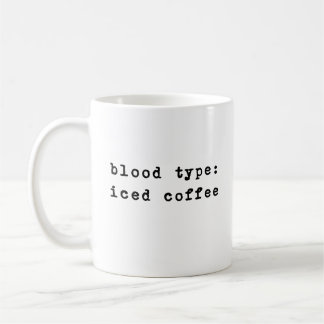 Taza De Café Tipo de sangre | Ofertas Inspiradoras Minimalistas