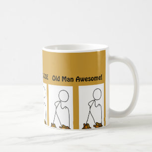Taza De Café Tipo impresionante del caminante del viejo hombre