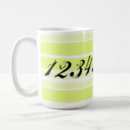 Taza De Café Tipografía Alfombra de café de diseñador numerado