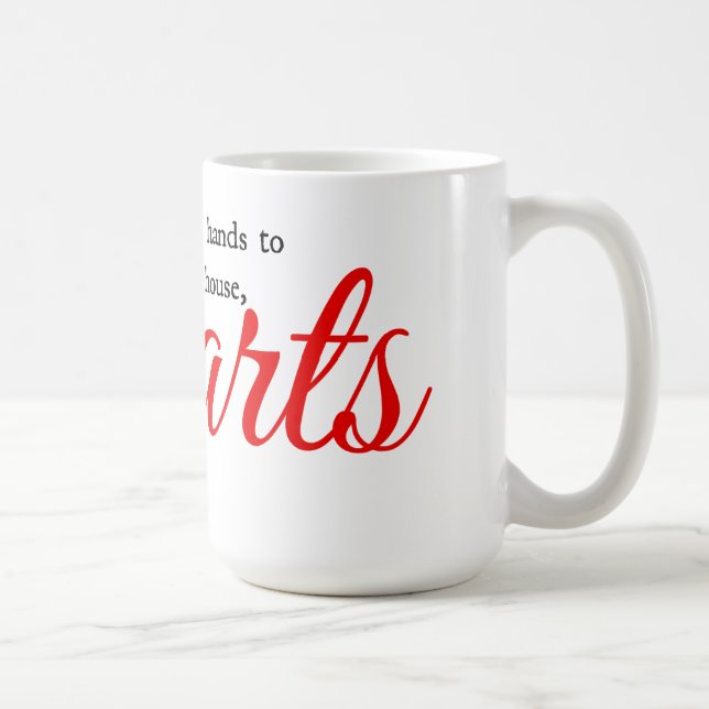 Taza De Café Tipografía cardíaca (Derecha)