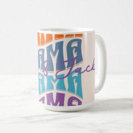 Taza De Café Tipografía colorida del Día de la Madre nombran a