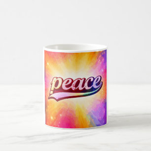 Taza De Café Tipografía Colorida Inspiradora de Paz