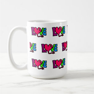 Taza De Café Tipografía de Arte de la Palabra Amor
