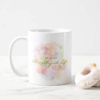 Taza De Café Tipografía de Arte en Resina de Cita Positiva Pers