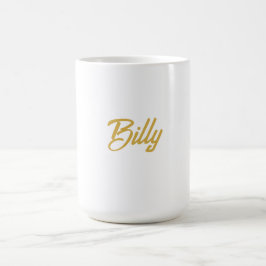Taza De Café Tipografía de Billy Regalo Personalizado