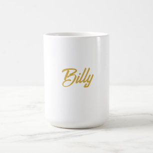 Taza De Café Tipografía de Billy Regalo Personalizado