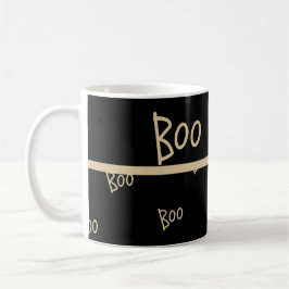 Taza De Café Tipografía de boo de Halloween