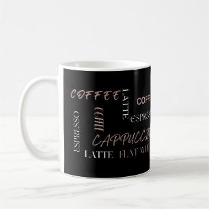 Taza De Café Tipografía de Café Estilo de Barista Moderno Regal