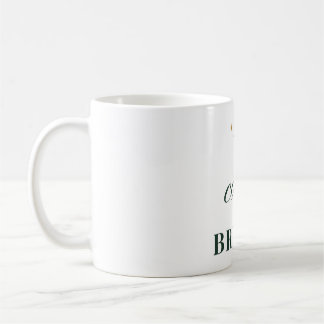 Taza De Café Tipografía de estrella de Navidad elegante y seren