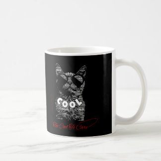 Taza De Café Tipografía de gato demasiado cool para preocuparse