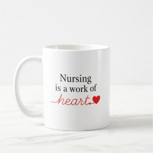 Taza De Café Tipografía de guión de la enfermería es una obra d