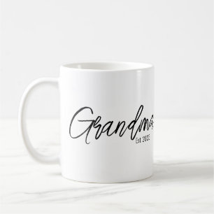 Taza De Café Tipografía de guión negro Año de establecimiento d
