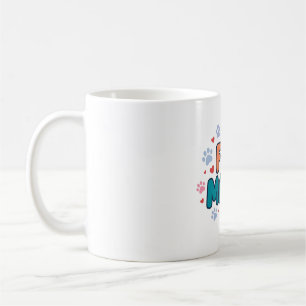 Taza De Café Tipografía de Huella de Garra para Fur Mama Regalo