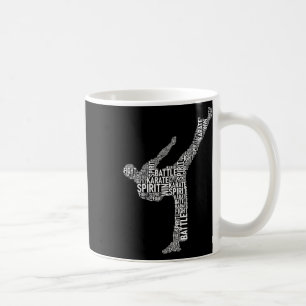 Taza De Café Tipografía de Karate - Autodidacta entrenadora de