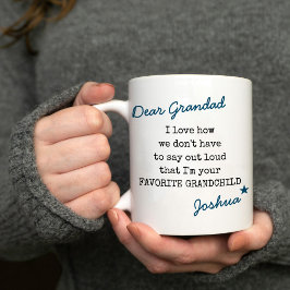 Taza De Café Tipografía de la abuela favorita de papá