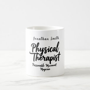 Taza De Café Tipografía de Movimiento Apasionado de Terapeuta F