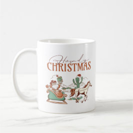 Taza De Café Tipografía de Navidades de Howdy, gráficos de símb