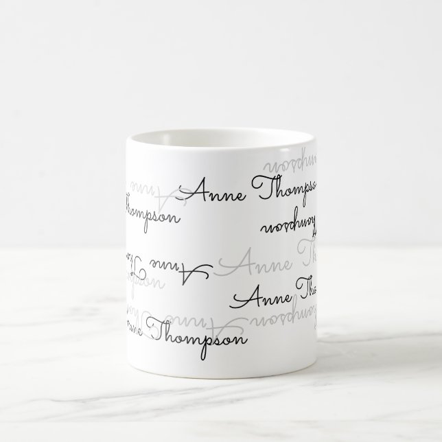 Taza De Café tipografía de nombre elegante (Centro)
