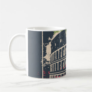 Taza De Café Tipografía de Roma: Poster de la Torre Eiffel.