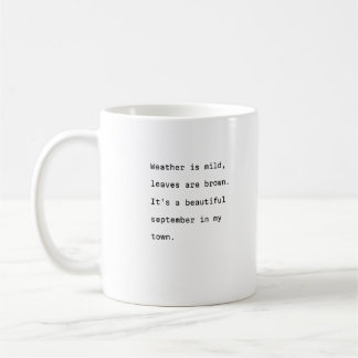 Taza De Café Tipografía de tazón de café de septiembre tiempo p