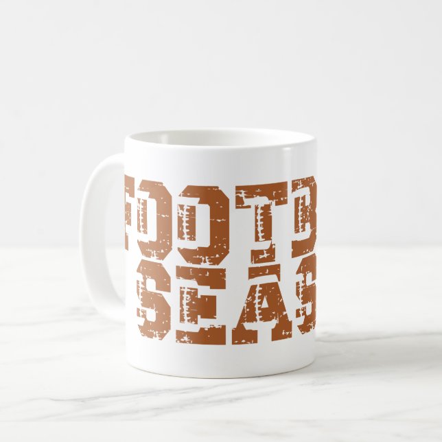 Taza De Café Tipografía de temporada de fútbol (Anverso izquierdo)