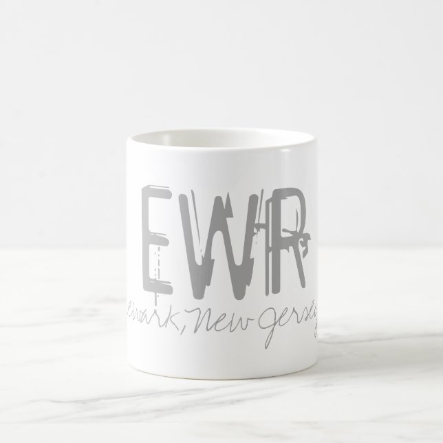 Taza De Café Tipografía del aeropuerto EWR Newark (Centro)
