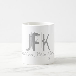 Taza De Café Tipografía del aeropuerto JFK Nueva York