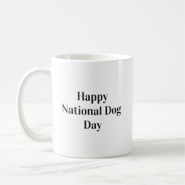 Taza De Café Tipografía del Día Nacional del Perro